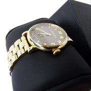 Marc Jacobs Baker Brown Dial Gold Steel Strap Watch for Women - MBM8631