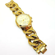 Michael Kors Runway Twist Gold Dial Gold Steel Strap Watch for Women - MK3131