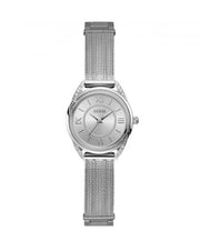 Guess Whisper Silver Dial Silver Mesh Bracelet Watch for Women - W1084L1
