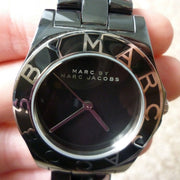 Marc Jacobs Black Dial Black Ceramic Strap Watch for Women - MBM9501