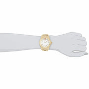 Marc Jacobs Rivera White Dial Gold Steel Strap Watch for Women - MBM3137