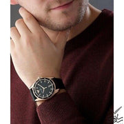 Emporio Armani Sport Quartz Black Dial Black Rubber Strap Watch For Men - AR11101