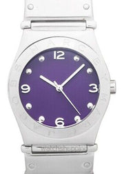 Marc Jacobs Purple Dial Silver Steel Strap Watch for Women - MBM3032