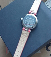 Coach Park Pink Dial Pink Leather Strap Watch for Women - 14503536
