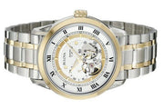 Bulova BVA Skeleton Silver Dial Two Tone Steel Strap Watch for Men - 98A123
