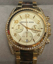 Michael Kors Blair Gold Dial Two Tone Steel Strap Watch for Women - MK6094