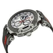 Tissot T Race Chronograph White Dial Black Silicone Strap Watch For Men - T115.417.27.011.00