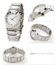 Marc Jacobs White Dial Silver Steel Strap Watch for Women - MBM3052