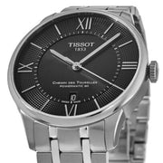 Tissot Chemin Des Tourelles Powermatic 80 Black Dial Silver Steel Strap Watch For Men - T099.407.11.058.00