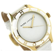 Marc Jacobs Blade White Dial White Leather Strap Watch for Women - MBM1098