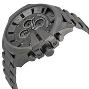 Diesel Mega Chief Chronograph Grey Dial Grey Steel Strap Watch for Men - DZ4282