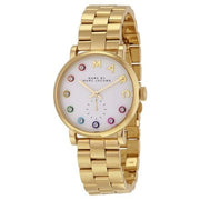 Marc Jacobs Baker White Dial Gold Steel Strap Watch for Women - MBM3440