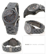 Marc Jacobs Pelly Grey Dial Grey Silicone Strap Watch for Women - MBM2537