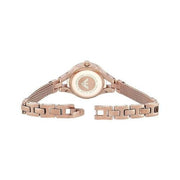 Emporio Armani Chiara Silver Dial Rose Gold Steel Strap Watch For Women - AR7362