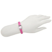 Gucci G-Frame Square Fuchsia Mother of Pearl Dial Fuchsia Leather Strap Watch For Women - YA128533