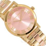 Michael Kors Norie Gold Dial Two Tone Steel Strap Watch for Women - MK3586