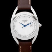 Longines Equestrian Mother of Pearl Dial Brown Leather Strap Watch for Women - L6.136.0.87.2