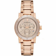 Burberry The City Rose Gold Dial Rose Gold Steel Strap Watch for Women - BU9703
