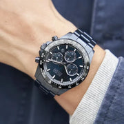 Hugo Boss Hero Sport Lux Chronograph Blue Dial Blue Steel Strap Watch for Men - 1513758