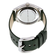 Marc Jacobs Tether Transparent Green Dial Green Leather Strap Watch for Women - MBM1378