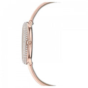 Swarovski Crystal Frost White Dial Pink Leather Strap Watch for Women - 5519223