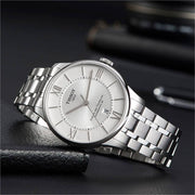 Tissot Chemin Des Tourelles Powermatic 80 Silver Dial Silver Steel Strap Watch For Men - T099.407.11.038.00