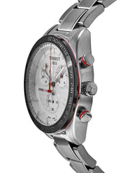 Tissot T Sport PRS 516 Chronograph White Dial Silver Steel Strap Watch For Men - T100.417.11.031.00
