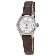 Tissot Le Locle Automatic Lady Silver Dial Brown Leather Strap Watch For Women - T41.1.113.77