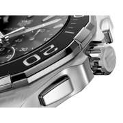 Tag Heuer Aquaracer Calibre 16 Day-Date Black Dial Silver Steel Strap Watch for Men - CAY211A.BA0927