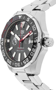 Tag Heuer Aquaracer Calibre 5 Premiere League Edition Black Dial Silver Stainless Steel Watch for Men - WAY201D.BA0927