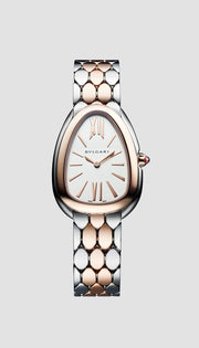 Bvlgari Serpenti Seduttori White Dial Two Tone Steel Strap Watch for Women - SERPENTI103277
