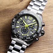 Tag Heuer Formula 1 Chronograph Grey Dial Silver Steel Strap Watch for Men - CAZ101AG.BA0842
