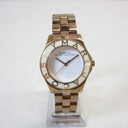 Marc Jacobs Blade White Dial Gold Steel Strap Watch for Women - MBM3075