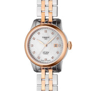 Tissot Le Locle Automatic Diamonds Mother of Pearl White Dial Two Tone Steel Strap Watch For Women - T006.207.22.116.00