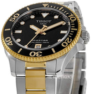 Tissot Seastar 1000 Black Dial Two Tone Steel Strap Watch for Women - T120.210.22.051.00