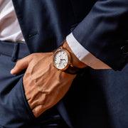 Tissot Carson Premium Chronograph Silver Dial Brown Leather Strap Watch For Men - T122.417.36.033.00