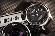 Tissot Le Locle Powermatic 80 Black Dial Black Leather Strap Watch For Men - T006.407.16.053.00