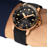 Tissot Seastar 1000 Powermatic 80 Black Dial Black Rubber Strap Watch for Men - T120.407.37.051.01