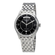 Tissot T Classic T One Automatic Black Dial Silver Steel Strap Watch For Men - T038.430.11.057.00