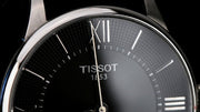 Tissot Chemin Des Tourelles Powermatic 80 Black Dial Black Leather Strap Watch For Men - T099.407.16.058.00