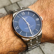 Tissot Chemin Des Tourelles Powermatic 80 Blue Dial Silver Steel Strap Watch for Men - T099.407.11.048.00