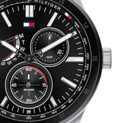 Tommy Hilfiger Austin Black Dial Silver Steel Strap Watch for Men - 1791639