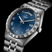 Tudor Royal Automatic Blue Dial Silver Steel Strap Watch for Men - M28600-0005
