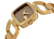 Gucci G Gucci Sunbrushed Brown Dial Rose Gold Steel Strap Watch For Women - YA125511