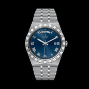 Tudor Royal Automatic Blue Dial Silver Steel Strap Watch for Men - M28600-0005