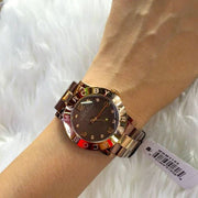 Marc Jacobs Amy Grey Dial Two Tone Steel Strap Watch for Women - MBM3195