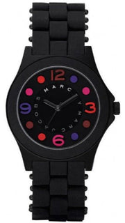 Marc Jacobs Pelly Black Dial Black Silicone Strap Watch for Women - MBM2543