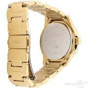 Guess Sassy Analog Quartz Gold Dial Gold Steel Strap Watch For Women - W0705L2