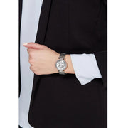 Guess Muse Quartz White Dial Silver Steel Strap Watch For Women - W1008l1