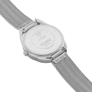 Guess Whisper Silver Dial Silver Mesh Bracelet Watch for Women - W1084L1